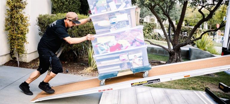 member of movers Dana Point crew 