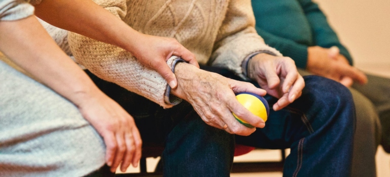 Picture of people holding hands 