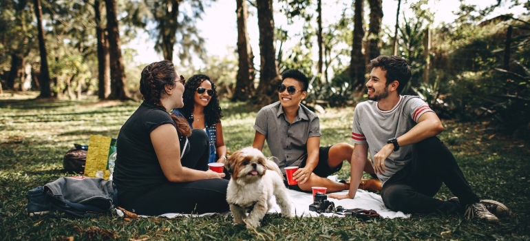 Friends in the park