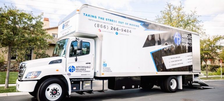 moving truck on the street