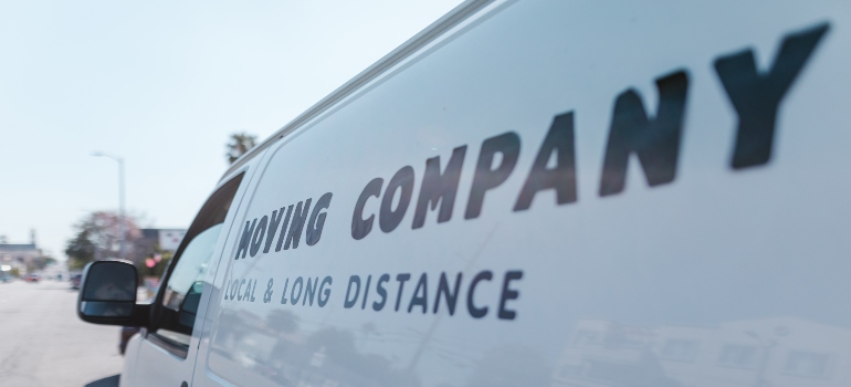 Moving company truck