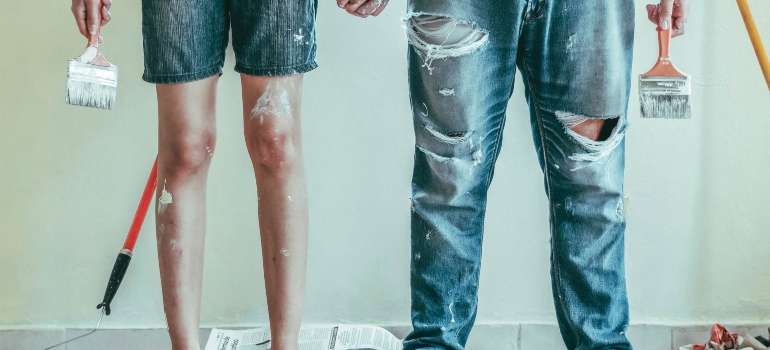 Picture of a couple renovating their home