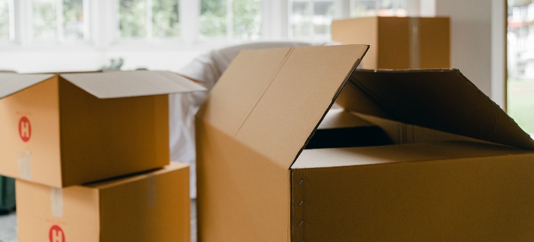 A cardboard box