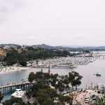 an aerial view of Dana Point in Orange County